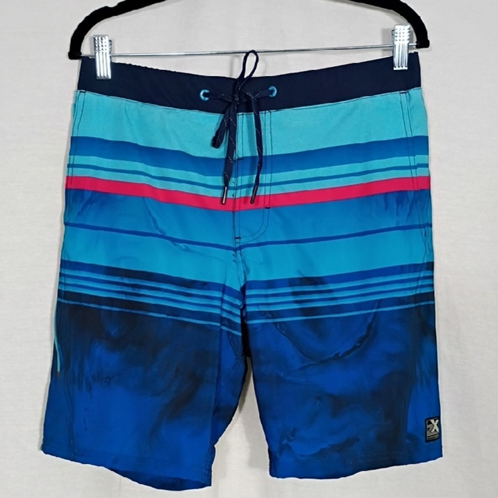 NWT ZeroXposur Mens Navy Ibiza Plunge Swim Trunk Size Small Summer Upf 50